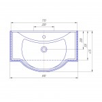 Раковина Классик 80 для мебели 1Marka У94463