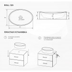 Раковина Roll 53 Polytitan для мебели 1Marka накладная У98808