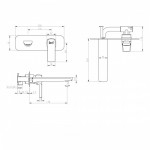 Смеситель Lemark Ursus LM7226BL встраиваемый, черный