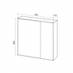 Зеркало-шкаф 1Marka Соната 75 белый глянец У29559 Зеркало-шкаф 1Marka Соната 75 белый глянец У29559