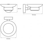 Мыльница DEKOR BANYO Alina A40 405, хром