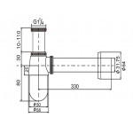 Сифон для умывальника D&K DC9071 хром