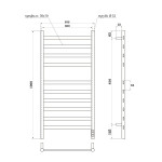 Полотенцесушитель электрический Point Селена PN16850W П10 500x1000, диммер справа, белый