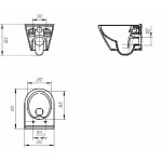 Унитаз подвесной Cersanit City Oval CLEAN ON DPL EO SLIM с быстросъемным тонким сиденьем микролифт A63114