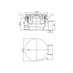 Поддон для душа Cezares Tray TRAY-A-R-90-550-15-W-W0 R 90x90 с сифоном