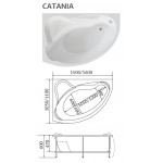 Ванна акриловая 1Марка Catania 150х105 правая 01кт1510п Ванна акриловая 1Марка Catania 150х105 правая 01кт1510п