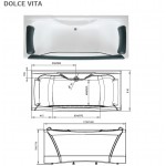 Ванна акриловая Aima Design DOLCE VITA 180x80 со стеклом 01дов1880