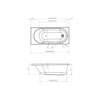 Ванна акриловая Marka One Vesper 170х70 прямоугольная белая 01вес1770