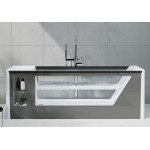 Ванна акриловая Aima Design GENESIS 180x75 со стеклом белый/серый 01ген1875