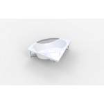 Ванна акриловая Aima Design GRAND LUXE 155х155 со стеклом белый 01грл1515