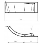 Панель фронтальная для ванны Marka One Ergonomika 158-175х110 правая 02эрг17511п