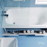 Экран для ванны Alavann Soft 180 см откидной МДФ белый
