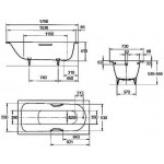 Ванна стальная Kaldewei Saniform Plus 170x73 standard mod. 371-1 112900010001