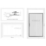 Душевая дверь в нишу Kubele DE019D2-MAT-MT 150 см, профиль матовый хром