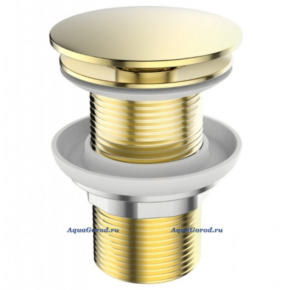 Донный клапан BelBagno с системой Клик-клак без перелива, золото BB-SC-ORO
