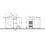 Тумба под умывальник СаНта Марс 29 2 ящика, напольная, для стиральной машины 700321