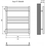 Полотенцесушитель водяной Aquatek Лира П7 500х600 хром AQ KP0760CH