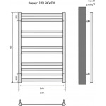 Полотенцесушитель водяной Aquatek Сириус П10 500х800 хром AQ DP1080CH