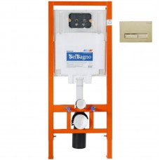 Инсталляция BelBagno с кнопкой смыва BelBagno MARMI золото матовое BB002-80/BB013-MR-ORO