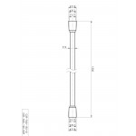Шланг для душа CEZARES CZR 150 см чёрный матовый CZR-FMD-150-NOP