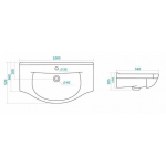 Тумба с раковиной Style Line Олеандр-2 100 3-ящика белая