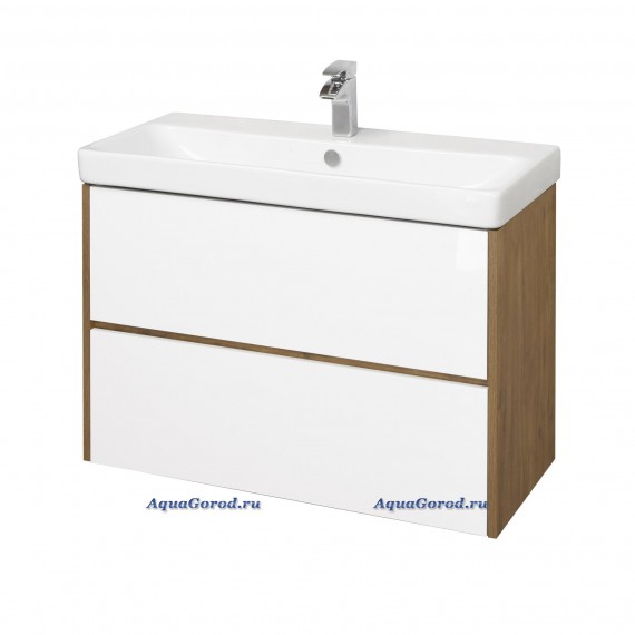 Тумба под умывальник Aquaton Сканди 90 белый/светлое дерево 1A251901SDZ90