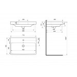 Раковина Aquaton Адриана 70 белый 1WH501628