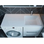 Мебельная раковина Madera Kamilla 120 R над стиральной машиной белый 4627173210010