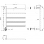 Полотенцесушитель электрический Bauedge Nimb Elegant 50x60 черный матовый AF0022