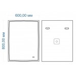 Зеркало Art&Max Firenze 60х80 с подсветкой и антизапотевателем AM-Fir-600-800-DS-F-H
