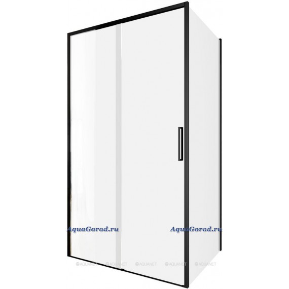 Душевой уголок Aquanet Pleasure Evo 110x90 прозрачное стекло черный профиль AE65-110x90-BT