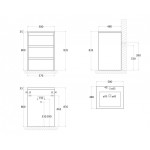 Тумба под раковину Art&Max Family 60напольная Family-580-3C-PIA-PE
