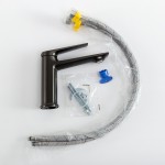 Смеситель для раковины CEZARES Liner оружейная сталь LINER-LS-GM-W0