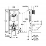Инсталляция Grohe Rapid SL 3 в 1 с кнопкой смыва + Унитаз подвесной Baniera Афина Торнадо Invisible с сиденьем SoftClose 38772001/BW22