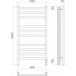 Полотенцесушитель электрический Terminus Ното П10 500х1050 4670078544490