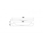 Мебельная ручка BELBAGNO сатиновый никель RS006SN.4/160