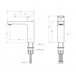 Смеситель для раковины CEZARES с донным клапаном сатин STYLUS-LS-IN
