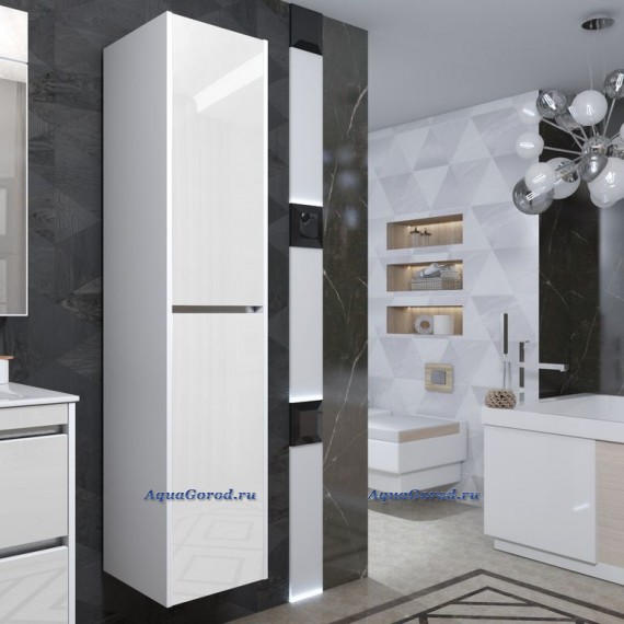 Пенал Opadiris Фреш 35 белый фасады стекло 00-00007082 Пенал Opadiris Фреш 35 белый фасады стекло 00-00007082