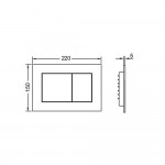 Панель смыва TECE TECEnow панель смыва с двумя клавишами хром глянцевый 9240401 Панель смыва TECE TECEnow панель смыва с двумя клавишами хром глянцевый 9240401