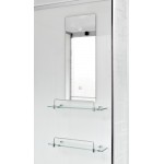 Душевая кабина DTO 100х100х220 средний поддон профиль хром стекло матовое с узором EM2710 Душевая кабина DTO 100х100х220 средний поддон профиль хром стекло матовое с узором EM2710