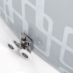 Душевая кабина DTO 100х100х220 средний поддон профиль хром стекло матовое с узором EM2710 Душевая кабина DTO 100х100х220 средний поддон профиль хром стекло матовое с узором EM2710