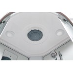 Душевая кабина DTO 100х100х220 средний поддон профиль хром стекло матовое с узором EM2710 Душевая кабина DTO 100х100х220 средний поддон профиль хром стекло матовое с узором EM2710