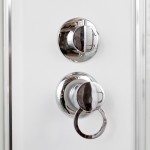 Душевая кабина DTO 100х100х220 средний поддон профиль хром стекло матовое с узором EM2710 Душевая кабина DTO 100х100х220 средний поддон профиль хром стекло матовое с узором EM2710