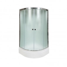 Душевая кабина Deto 90х90 с крышей матовое стекло профиль хром D279S