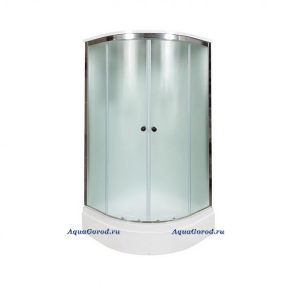 Душевая кабина Deto 90х90 с крышей матовое стекло профиль хром D279S