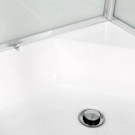 Душевая кабина Deto 90х90 с крышей матовое стекло профиль хром D279S