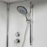 Душевая кабина Deto 90х90 с крышей матовое стекло профиль хром D279S