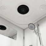 Душевая кабина Deto 90х90 с крышей матовое стекло профиль хром D279S