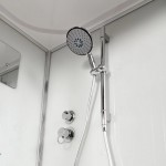 Душевая кабина Deto 90х90 с крышей матовое стекло профиль хром D279S