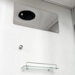 Душевая кабина Deto 90х90 с крышей матовое стекло профиль хром D279S